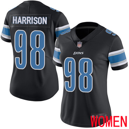 Detroit Lions Limited Black Women Damon Harrison Jersey NFL Football 98 Rush Vapor Untouchable